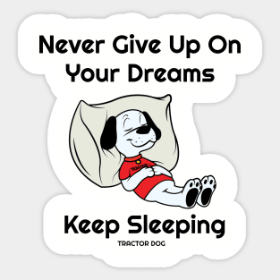 Never Give Up On Your Dreams Sticker